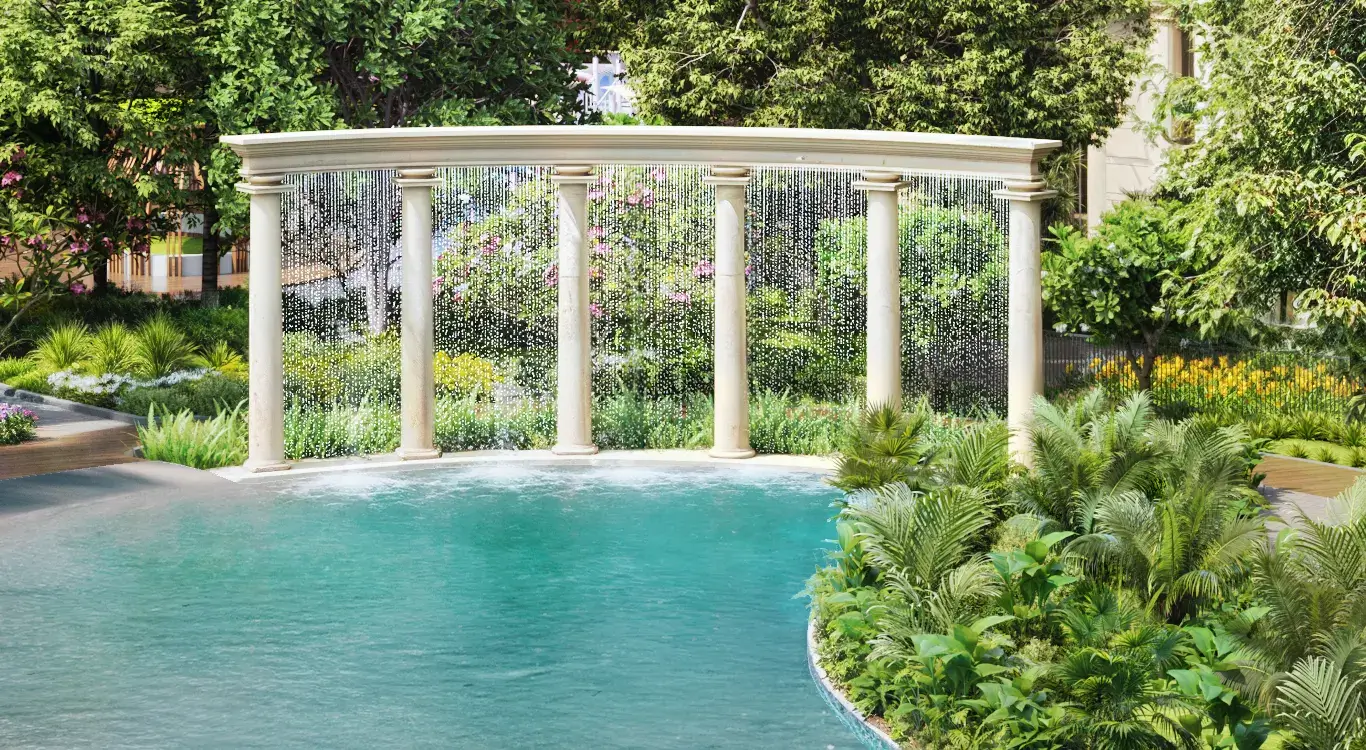 Garden of 5 senses and children pool leisure zone Hiranandani Westgate Thane West
